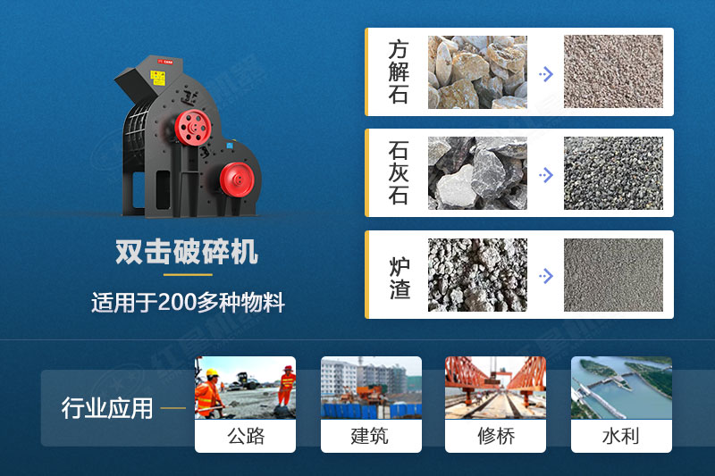 雙級破碎機(jī)適用物料