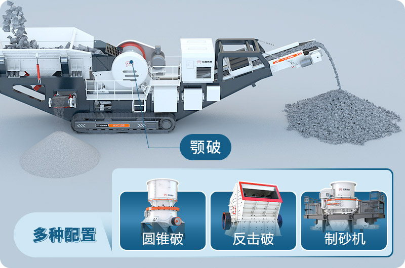 多種配置下的移動建筑垃圾粉碎機(jī) 多種配置下的移動建筑垃圾粉碎機(jī)