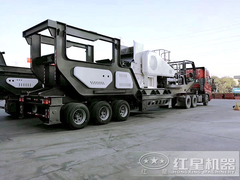 車載移動打沙機(jī)車頭牽引下直接開走