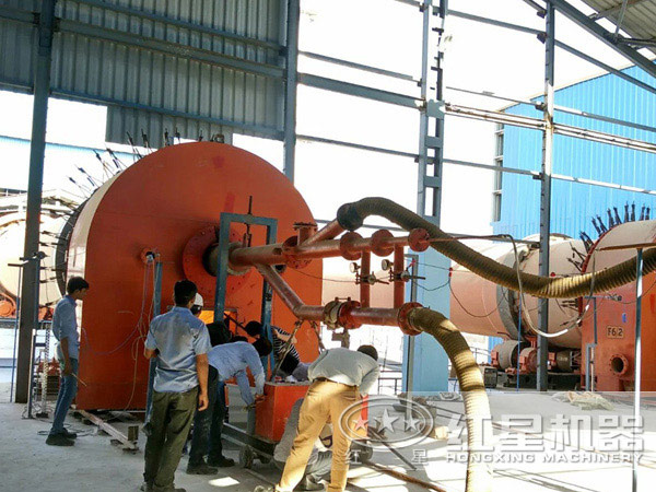 石灰窯安裝搭設(shè)現(xiàn)場